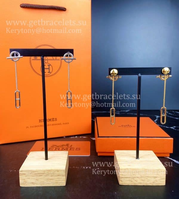 Knock-off Stylish Hermes Echappee Earrings Silver/Yellow Gold/Rose Gold