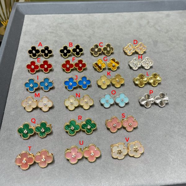 1:1 Van Cleef & Arpels Vintage Alhambra Earrings With Diamonds(15mm)