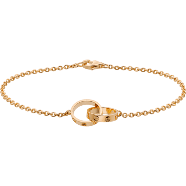 Replica Cariter Love Bracelet Yellow Gold Double Ring B6027100