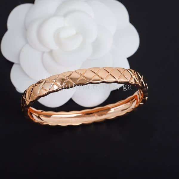 COCO Crush Bracelet Quilted Motif Yellow Gold/Rose Gold/White Gold