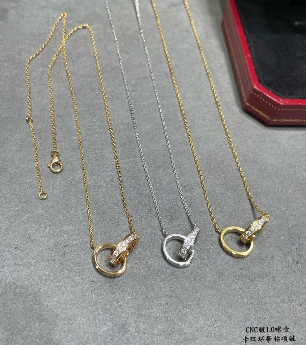 Cartier Love Necklace With Diamonds White Gold/Rose Gold/Yellow Gold