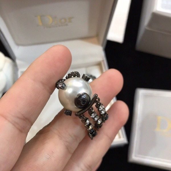 2021 Women’s Christian Dior Tribales Fashion Diamonds Tassel Pendants Antique Silver Drop Earrings White Pearl Jewellery