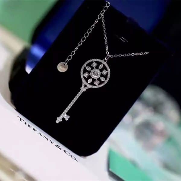 Tiffany Keys Sterling Silver Kaleidoscope Key Pendant Necklace With Diamonds Sale In Malaysia For Women GRP02546