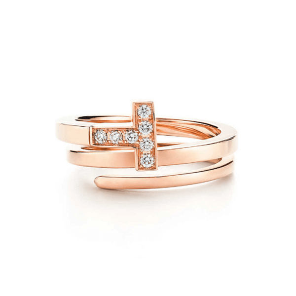Tiffany T Sterling Silver Wrap Ring Round Diamonds Promotion Replica GRP08870