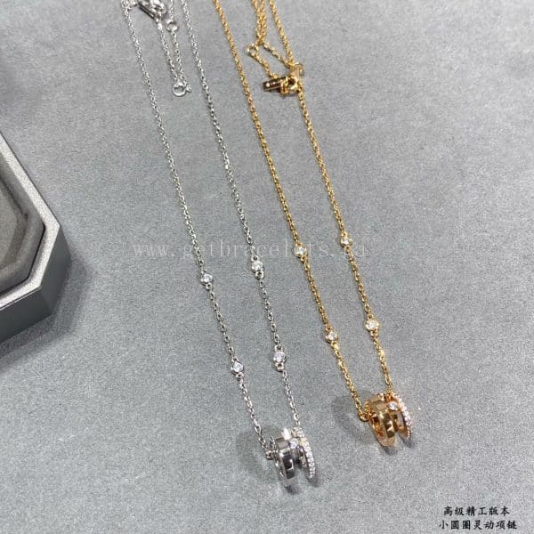 Messika Move Romane Diamond Necklace White Gold/Rose Gold