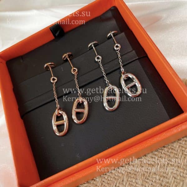Women’s Latest Style Hermes Farandole Earrings Rose Gold/White Gold