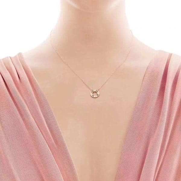 Replica Tiffany Atlas Pierced Circle Pendant Studded Diamonds Necklace Jewelry Online Shop 34160856/30480554