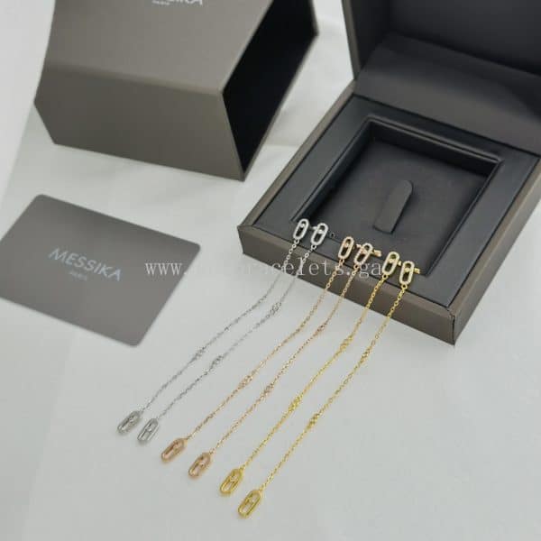 Messika Move Uno Pendant Diamond Earrings Rose Gold/Yellow Gold/White Gold