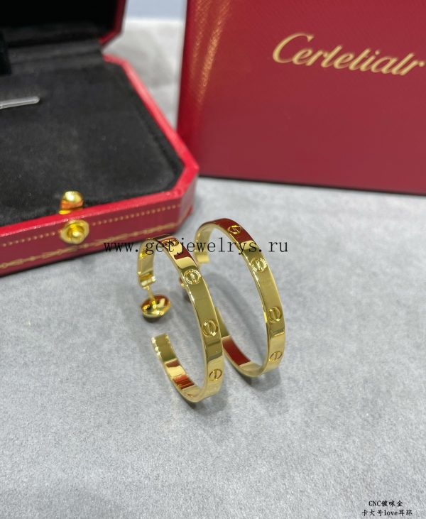 Cartier Love Earrings Large Yellow Gold/Rose Gold/White Gold