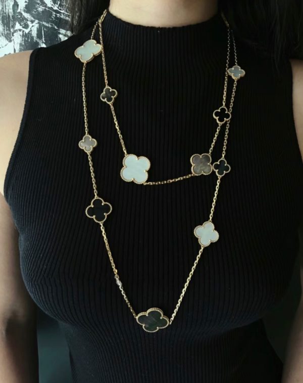 1:1 Van Cleef & Arpels Magic Alhambra Long Necklace 16 Motifs 120cm More Colors