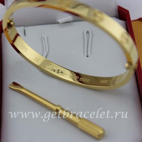 Replica Cartier Yellow Gold Love Bracelet For Men and Women B6035516 (New Version – Prevent Screws Fall Out)