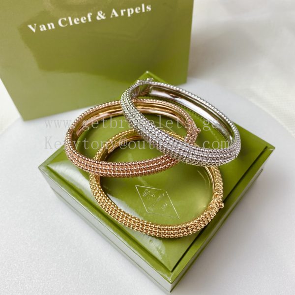 Van Cleef Arpels Perlee Pearls of Gold Bracelet 5 Rows Yellow Gold/Rose Gold/White Gold