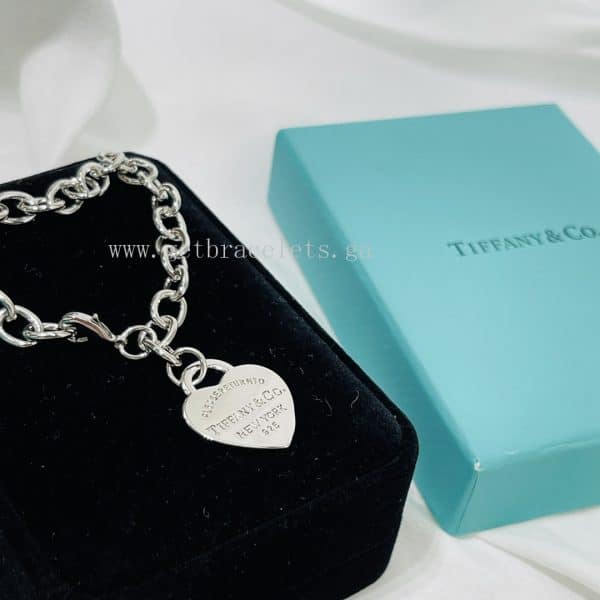 Return to Tiffany Heart Tag Charm Bracelet in Silver