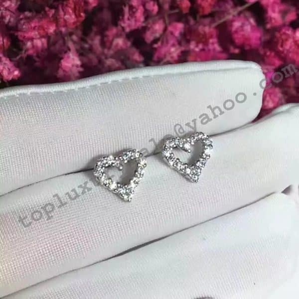 Tiffany & Co. Dupe Diamond Heart Stud Earrings Cheap Jewellery 61101268