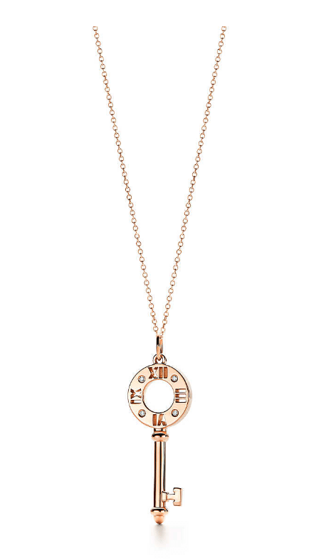 Tiffany Atlas Pierced Key Inlaid Crystals Pendant Necklace Hot Selling Jewellery Online GRP09023