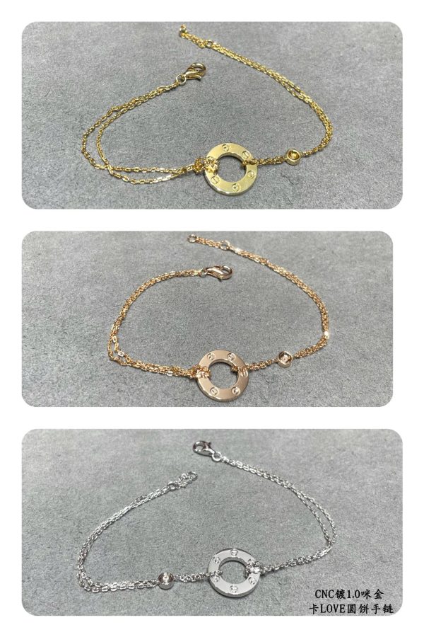 Cartier Round Love Bracelet With Diamonds White Gold/Yellow Gold/Rose Gold