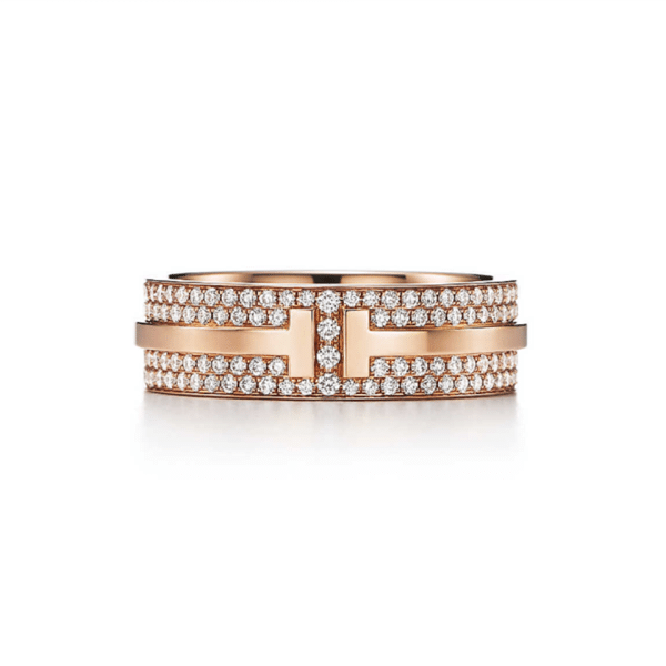 Tiffany T Two Diamonds Ring In Sterling Silver High-quality GRP09011/GRP09012/GRP09010