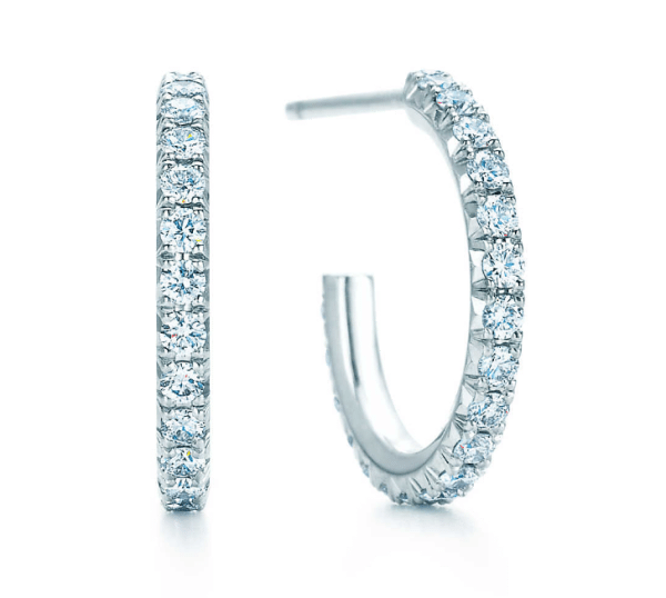 Hot Tiffany Metro Crystals Hoop Earrings Girl Fine Jewelry USA Online Shopping GRP02414