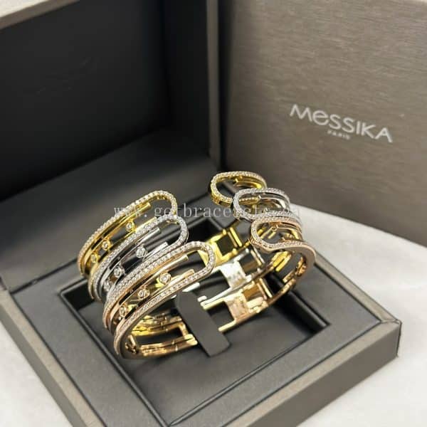 Messika Move 10th Bangle Yellow Gold/White Gold/Rose Gold For Her Diamonds Bracelet