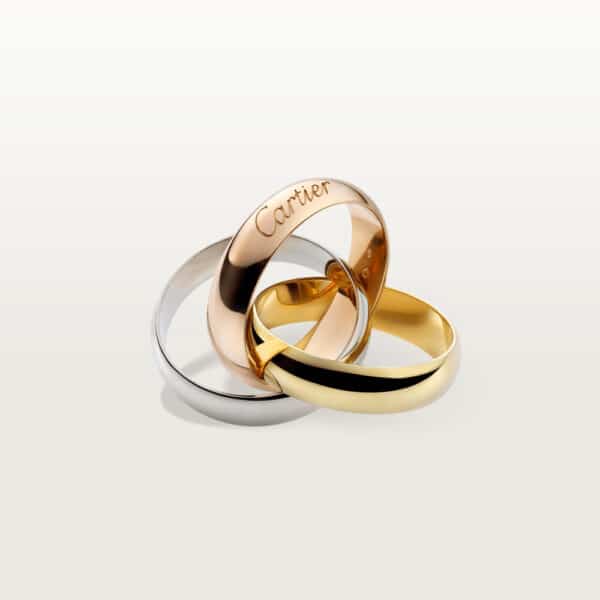 2020 New Style Trinity De Cartier Classics Ring White Gold/Yellow Gold/Pink Gold with Diamonds B4052700 Low Price