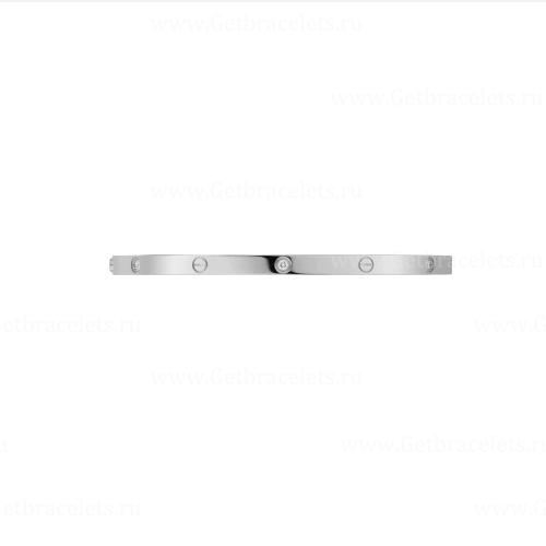 Copy Cartier Love Bracelet SM with 6 Diamonds White Gold B6047717 1:1 Version