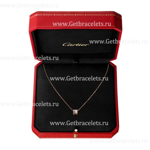 Replica C DE Cartier Necklace Rose Gold with Pearl B7059000