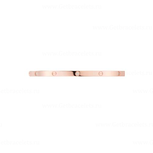 Copy Cartier Love Bracelet SM with 6 Diamonds Pink Gold B6047617 1:1 Version