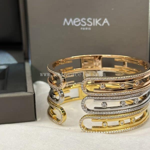 Messika Move 10th Bangle Yellow Gold/White Gold/Rose Gold For Her Diamonds Bracelet