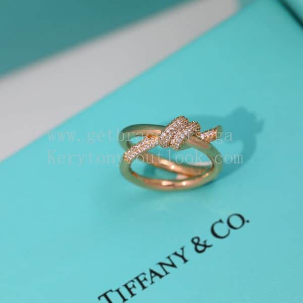 Tiffany Knot Ring Rose Gold/Yellow Gold/White Gold with Diamonds