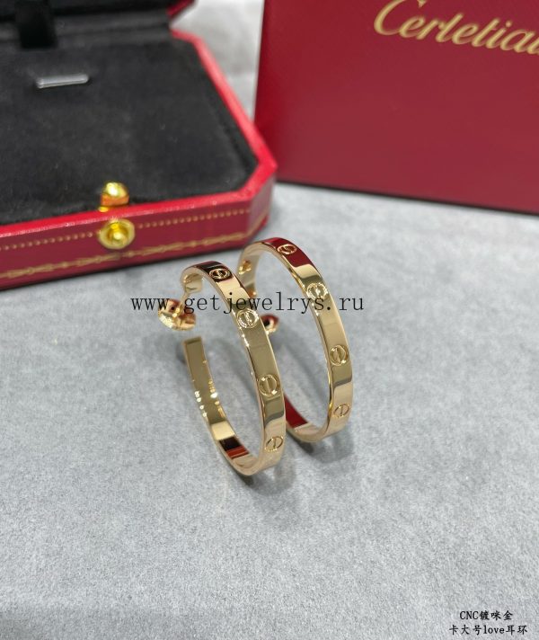 Cartier Love Earrings Large Yellow Gold/Rose Gold/White Gold