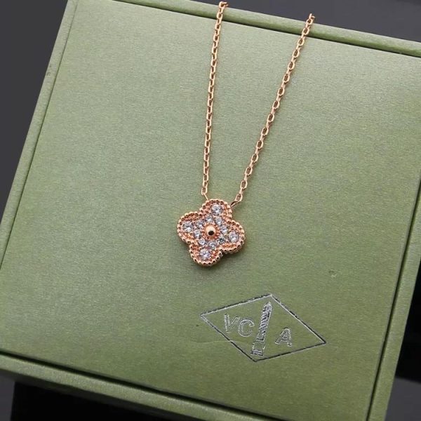 Van Cleef & Arpels Magic Vintage Alhambra Pendant With Diamond