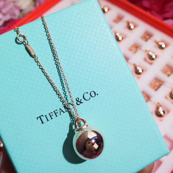 Timeless Style Tiffany Hardwear Ball Pendant Rose Gold Necklace For Ladies Premium replica