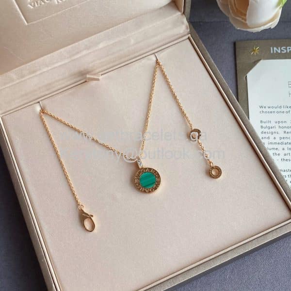 Necklace Pink Gold Black/Red/White/Green/Diamonds Authentic Replica
