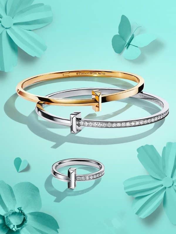 TOP Tiffany Female Tiffany T1 Unilateral Diamonds Fine Jewellery England Sale White Gold/Yellow Gold/Rose Gold