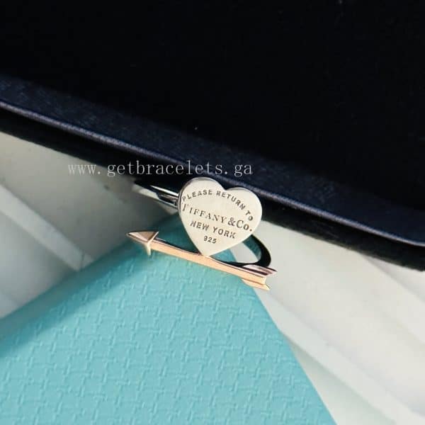 Tiffany Lovestruck Heart Tag Earrings in Silver and Rose Gold
