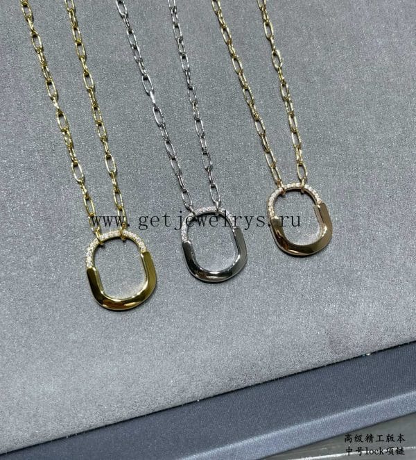 Tiffany Lock Pendant with Diamonds in Yellow Gold/Rose Gold/White Gold