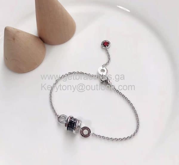 Save the Children Bracelet in Sterling Silver and Black Ceramic Copy
