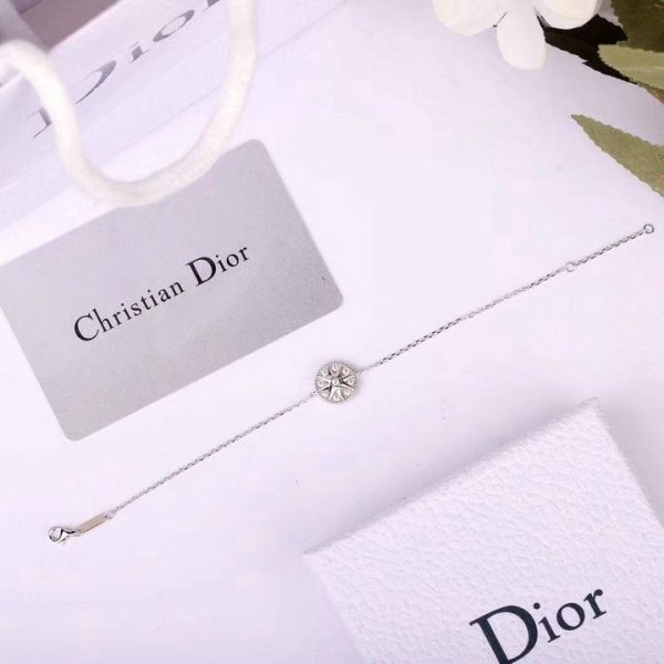 Dior Rose Des Vents 925 Sterling Silver Eight Pointed Star Pendant Ladies Diamonds Bracelet JRDV95031_0000