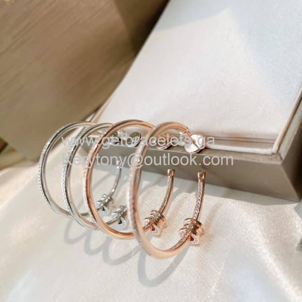 B.Zero1 Earrings White Gold/Rose Gold With Diamonds AAA Replica