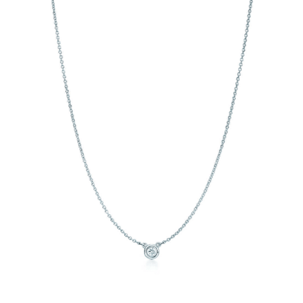 2021 Tiffany Elsa Peretti By The Yard Diamond Pendant Necklace Sterling Silver Set Knockoff UK GRP02775/GRP05156