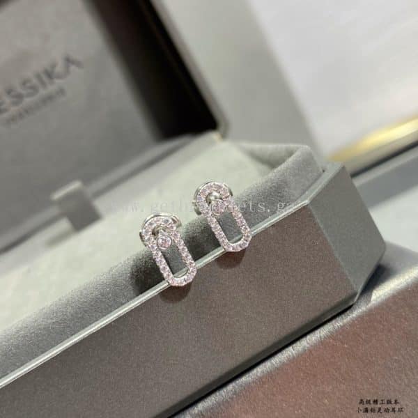 Messika Move Uno For Her Diamond Earrings Rose Gold/White Gold