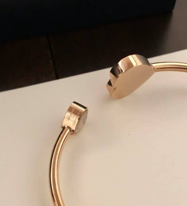 Chopard Happy Hearts Bangle Ethical Rose Gold With Diamond Turquoise Stone