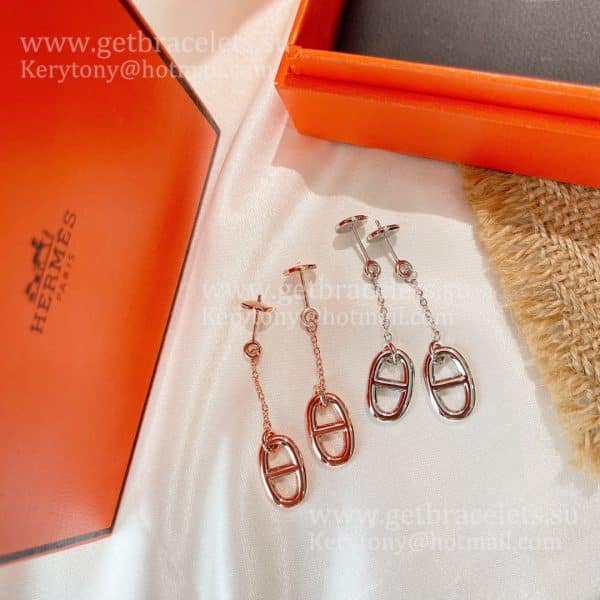 Women’s Latest Style Hermes Farandole Earrings Rose Gold/White Gold