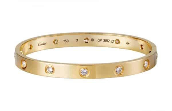 New Arrival Cartier Love Bracelet Yellow Gold 10 Diamonds B6036217