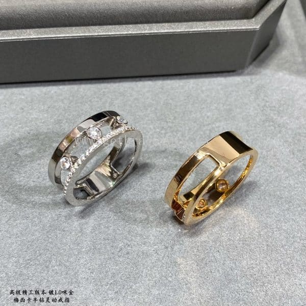 Messika Move Romane For Her Diamond Ring White Gold/Rose Gold