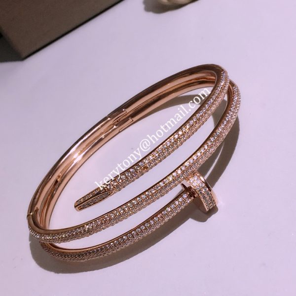 New Arrical Cartier Juste un Clou Bracelet 3 Rounds with Paved Diamonds Cool Style Lady Jewelry