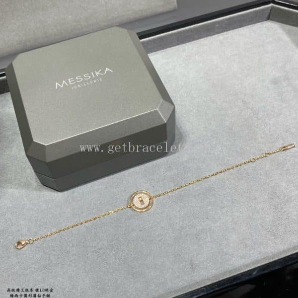 Messika Lucky Move Bracelet With Pave Diamond White Gold/Rose Gold