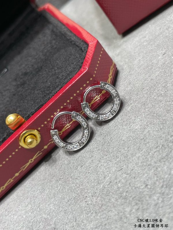 Cartier Love Single Earrings Diamonds White Gold/Rose Gold/Yellow Gold