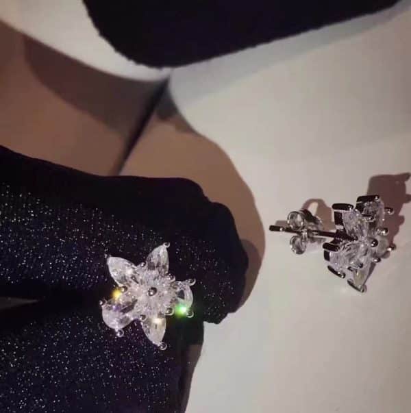 Tiffany Victoria Mixed Cluster Earrings 925 Silver Diamonds For Ladies Online Jewelry 34939934