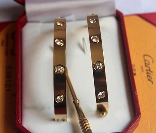 New Arrival Cartier Love Bracelet Yellow Gold 10 Diamonds B6036217